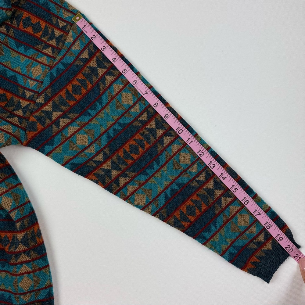 Tricots St‎ Raphael Vintage Wool Geometric Aztec Pattern Sweater Size Large - Picture 7 of 7